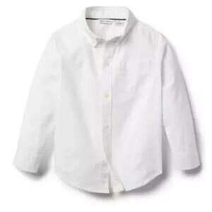 Janie And Jack Baby Boy Button Down Dress Shirt In White Size 6-12 Months
